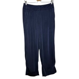 Kit and Ace Navy Silk Stretch Relaxed Bike To Office Pants - 6